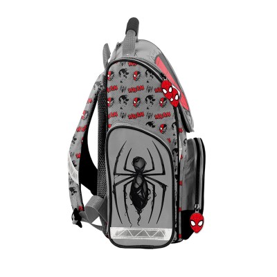 Paso Ученическа ергономична твърда раница, Venom , SP23BB-525, за момче, сиво и червено SP23BB-525