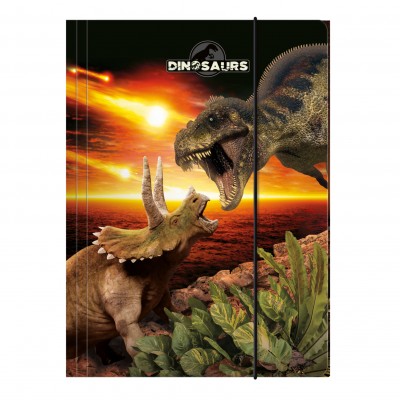 Derform Папка с ластик, Dinosaur 18 / Динозавър /, момче, многоцветна. 96428 Derform Папка с ластик, Dinosaur 18 / Динозавър /, момче, многоцветна. 96428
