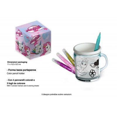 Disney Детски моливник за оцветяване UNICORN, UNI0911 с маркери, момиче Disney Детски моливник за оцветяване UNICORN, UNI0911 с маркери, момиче