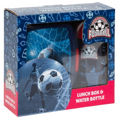 Derform Комплект бутилка и кутия за храна FOOTBALL 19, 103546, момче, син 103546 Derform Комплект бутилка и кутия за храна FOOTBALL 19, 103546, момче, син 103546