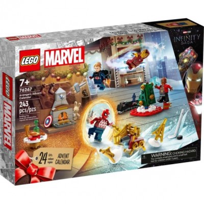 LEGO Детски Коледен  адвент календар Marvel, R 76267, 243 части, момче, многоцветен