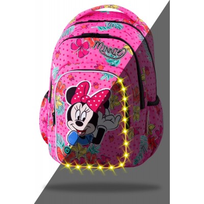 CoolPack Ученическа светеща раница Spark L Minnie Tropical LED, L B45301, момиче, розова, многоцветна L B45301 CoolPack Ученическа светеща раница Spark L Minnie Tropical LED, L B45301, момиче, розова, многоцветна L B45301