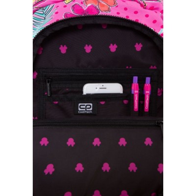 CoolPack Ученическа светеща раница с LED светлини Joy S Minnie Tropical, L B47301, момиче, розова. многоцветна L B47301 CoolPack Ученическа светеща раница с LED светлини Joy S Minnie Tropical, L B47301, момиче, розова. многоцветна L B47301