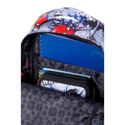 CoolPack Ученическа Светеща раница с LED светлини Joy S Spiderman Black, L B47303, за ,момче, синя, многоцветна L B47303 CoolPack Ученическа Светеща раница с LED светлини Joy S Spiderman Black, L B47303, за ,момче, синя, многоцветна L B47303