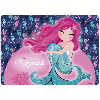 Derform Подложка за бюро, ламинирана Mermaid, Русалка 78585-2, за момиче, многоцветна 78585-2 Derform Подложка за бюро, ламинирана Mermaid, Русалка 78585-2, за момиче, многоцветна 78585-2