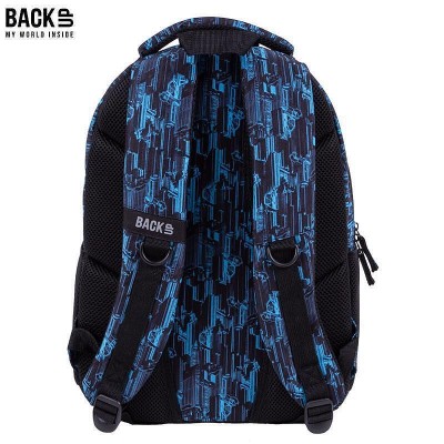 BackUp Ергономична Ученическа раница City, 89383, синьо и черно 89383 BackUp Ергономична Ученическа раница City, 89383, синьо и черно 89383