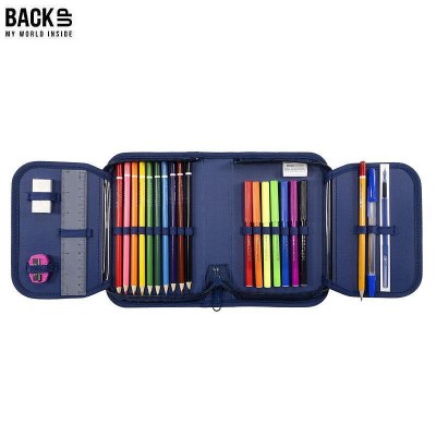 BackUp Ученически несесер Buldog, 1 цип, зареден, 88973, многоцветен, момиче 88973 BackUp Ученически несесер Buldog, 1 цип, зареден, 88973, многоцветен, момиче 88973