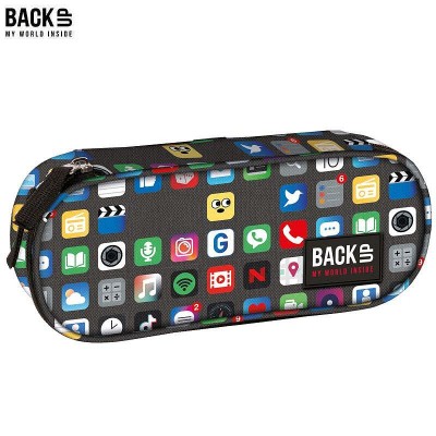 BackUp Ученически несесер, овален Icons, 88416, многоцветен 88416 BackUp Ученически несесер, овален Icons, 88416, многоцветен 88416