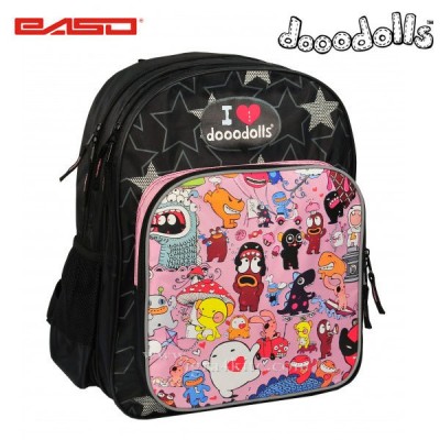 Ученическа раница PAS0 Dooodolls, черна/ многоцветна, 36х27х20 DMI-102 Ученическа раница PAS0 Dooodolls, черна/ многоцветна, 36х27х20 DMI-102