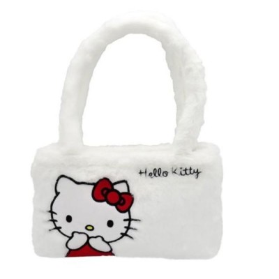 Плюшена раничка Hello Kitty с преден джоб, U BM37-02HK, момиче, бяла U BM37-02HK