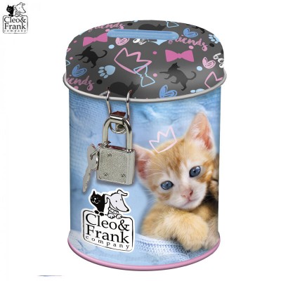 Детска касичка Derform Cleo & Frank, котета с катинар, 76949 76949 Детска касичка Derform Cleo & Frank, котета с катинар, 76949 76949