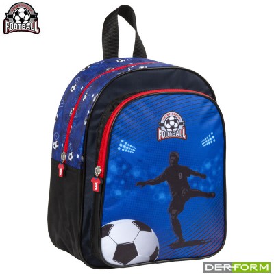 Derform Детска раница, Football 15, Футбол, 76291, за момче, синя 76291 Derform Детска раница, Football 15, Футбол, 76291, за момче, синя 76291