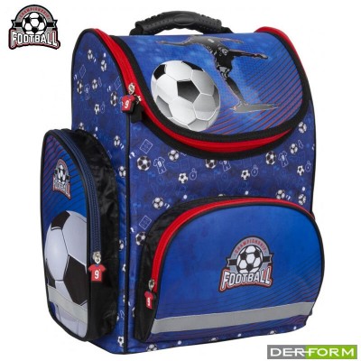 Ученическа ергономична раница кутия, Derform Football Футбол, 75201, 36 х 28 х 14 см 75201 Ученическа ергономична раница кутия, Derform Football Футбол, 75201, 36 х 28 х 14 см 75201