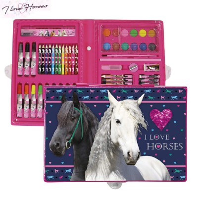 Рисувателен комплект, Derform HORSES 17, Коне 71 елемента, 67152, многоцветен 67152 Рисувателен комплект, Derform HORSES 17, Коне 71 елемента, 67152, многоцветен 67152