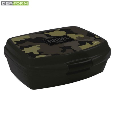 Derform Кутия за храна DF 23 Army, 82391, за момче, черна 82391 Derform Кутия за храна DF 23 Army, 82391, за момче, черна 82391