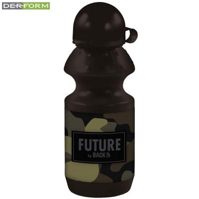 Derform Детска бутилка за вода DF 23 Army, 350ml, 82353, за момче, черна 82353 Derform Детска бутилка за вода DF 23 Army, 350ml, 82353, за момче, черна 82353