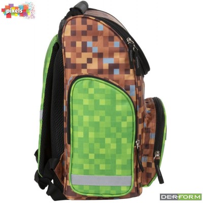 Ученическа ергономична раница кутия Derform Pixels, Пиксели, 76321, 36 х 28 х 14 76321 Ученическа ергономична раница кутия Derform Pixels, Пиксели, 76321, 36 х 28 х 14 76321