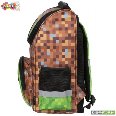 Ученическа ергономична раница кутия Derform Pixels, Пиксели, 76321, 36 х 28 х 14 76321 Ученическа ергономична раница кутия Derform Pixels, Пиксели, 76321, 36 х 28 х 14 76321