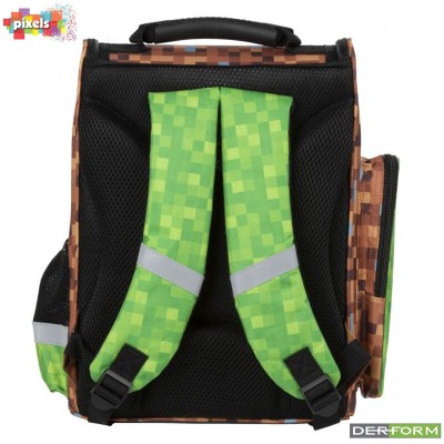 Ученическа ергономична раница кутия Derform Pixels, Пиксели, 76321, 36 х 28 х 14 76321 Ученическа ергономична раница кутия Derform Pixels, Пиксели, 76321, 36 х 28 х 14 76321