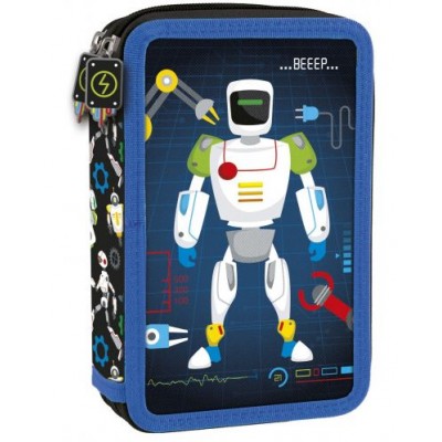 Derfrom Несесер с 2 ципа Robot, Робот, 80878, за момче, многоцветен 80878 Derfrom Несесер с 2 ципа Robot, Робот, 80878, за момче, многоцветен 80878