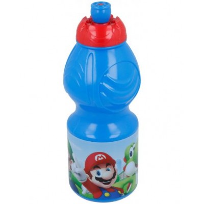 Детска Бутилка за вода SUPER MARIO, 21432, 400мл. за момче, синя, многоцветна 21432 Детска Бутилка за вода SUPER MARIO, 21432, 400мл. за момче, синя, многоцветна 21432