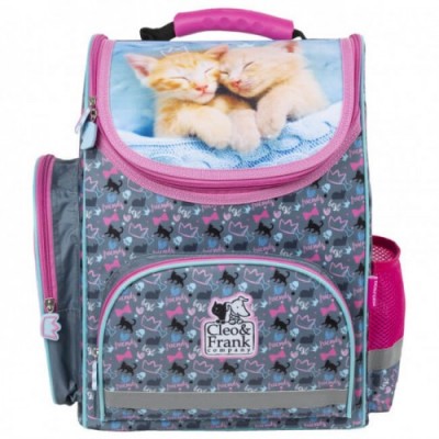 Ученическа ергономична раница кутия с котенца Derform CLEO & FRANK, 75164, 36х28х14 75164 Ученическа ергономична раница кутия с котенца Derform CLEO & FRANK, 75164, 36х28х14 75164