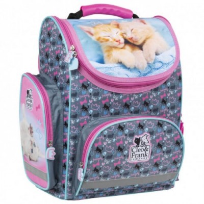 Ученическа ергономична раница кутия с котенца Derform CLEO & FRANK, 75164, 36х28х14 75164 Ученическа ергономична раница кутия с котенца Derform CLEO & FRANK, 75164, 36х28х14 75164