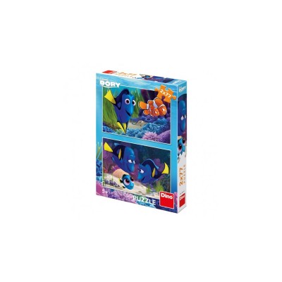 Пъзел Dino- Dory Found Herself, ДОРИ 2 В 1 - 2 Пъзела По 77 Ел., 26,4 х 18,1 см, 386143 386143