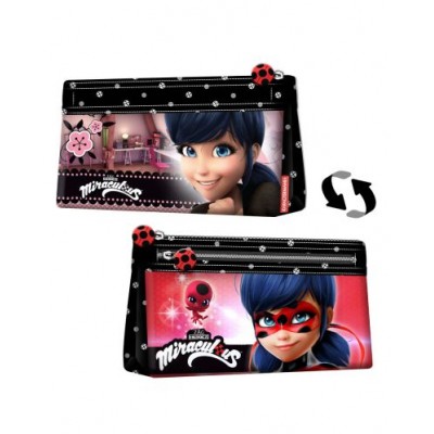 Karactermania Двулицев несесер с два ципа, Ladybug, Лейди Калинка, 35712, многоцветен 35712 Karactermania Двулицев несесер с два ципа, Ladybug, Лейди Калинка, 35712, многоцветен 35712