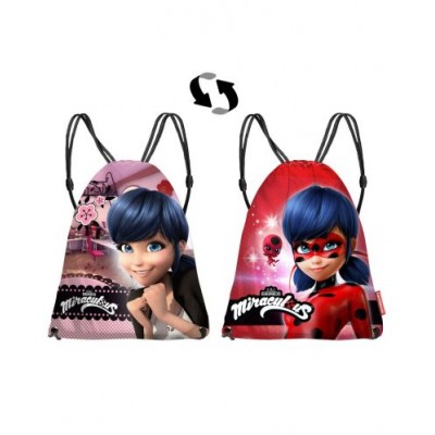 Karactermania Двулицева спортна торба, мешка Ladybug, Лейди Калинка, 35714, многоцветна 35714 Karactermania Двулицева спортна торба, мешка Ladybug, Лейди Калинка, 35714, многоцветна 35714