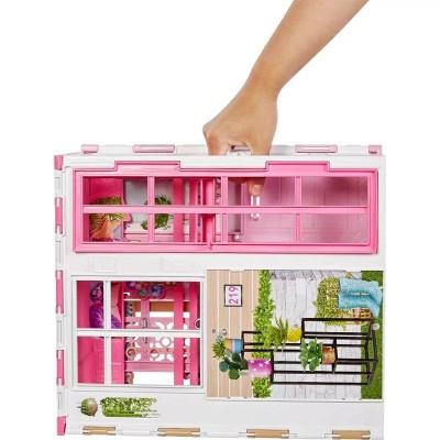 Mattel Къща за кукли Barbie преносима на 2 етажа, с аксесоари, момиче, многоцветна R 194735007653 Mattel Къща за кукли Barbie преносима на 2 етажа, с аксесоари, момиче, многоцветна R 194735007653