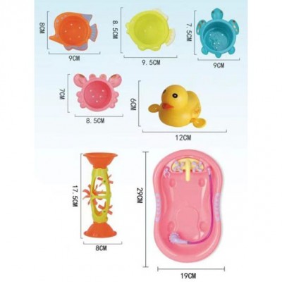 Играчки за плаж и баня Вана с аксесоари, R R 509123090, розово и зелено R 509123090 Играчки за плаж и баня Вана с аксесоари, R R 509123090, розово и зелено R 509123090
