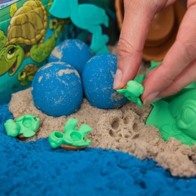 Игрален комплект с кинетичен пясък Spin Master Kinetic Sand Плаж с костенурки, R 681147012790, многоцветен R 681147012790 Игрален комплект с кинетичен пясък Spin Master Kinetic Sand Плаж с костенурки, R 681147012790, многоцветен R 681147012790