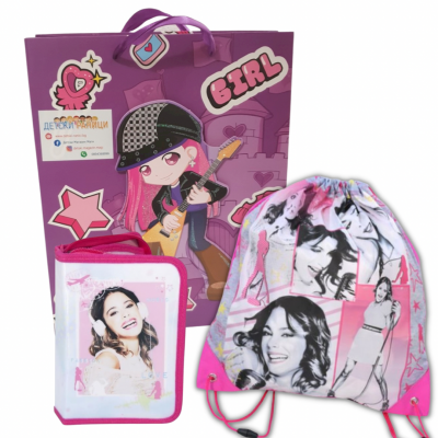 Paso Подаръчен комплект Gift Bag, DVK 001- 1, Violetta Мешка и несесер, за момиче DVK 001- 1 Paso Подаръчен комплект Gift Bag, DVK 001- 1, Violetta Мешка и несесер, за момиче DVK 001- 1