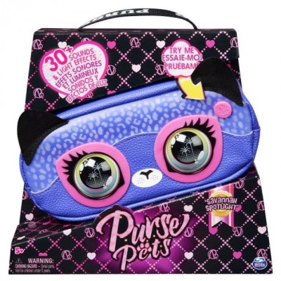 Spin Master, Интерактивна детска чанта за кръста Purse Pets Savannah Spotlight, R 778988457528, момиче, лилава, многоцветна Spin Master, Интерактивна детска чанта за кръста Purse Pets Savannah Spotlight, R 778988457528, момиче, лилава, многоцветна