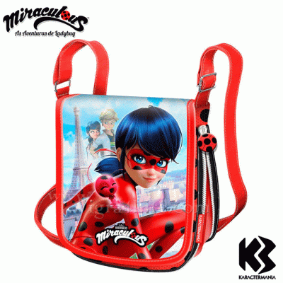 Karactermania Малка чанта за рамо дълга дръжка LADYBUG, Лейди Калинка, 30940, червена 30940