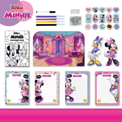Lisciani, Комплект за рисуване и оцветяване Minnie Mouse в раница, R 8008324092932, момиче, розова, многоцветна Lisciani, Комплект за рисуване и оцветяване Minnie Mouse в раница, R 8008324092932, момиче, розова, многоцветна
