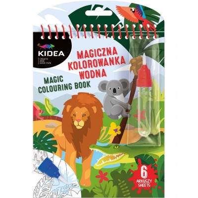 KIDEA Книжка за оцветяване с вода Сафари, 700446, момче, многоцветен KIDEA Книжка за оцветяване с вода Сафари, 700446, момче, многоцветен