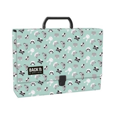 Derform, Детско Куфарче- папка с дръжка Puppies - А4, 95155, 10см. момиче,зелено 95155 Derform, Детско Куфарче- папка с дръжка Puppies - А4, 95155, 10см. момиче,зелено 95155