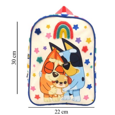 Раница за детска градина Bluey Rainbow, U MC32-07BY, бяла, многоцветна U MC32-07BY Раница за детска градина Bluey Rainbow, U MC32-07BY, бяла, многоцветна U MC32-07BY