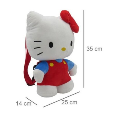 Плюшена 3D раничка Hello Kitty, U MC37-103HK, момиче, бяло и червено Плюшена 3D раничка Hello Kitty, U MC37-103HK, момиче, бяло и червено