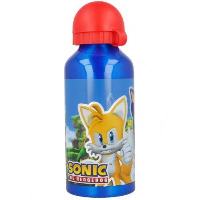 Детска Алуминиева Бутилка SONIC 400 мл, 40534, за момче, синя, многоцветна 40534 Детска Алуминиева Бутилка SONIC 400 мл, 40534, за момче, синя, многоцветна 40534