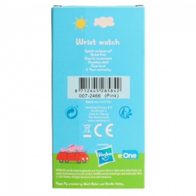 Vadobag Детски часовник PEPPA PIG Spending Time, Пепа Пиг, 007-2466, за момиче, розов 007-2466