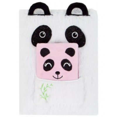 PANDA ПЛЮШЕН 3D ДНЕВНИК А5, 2в1. 443213, за момиче, бял, многоцветен 443213 PANDA ПЛЮШЕН 3D ДНЕВНИК А5, 2в1. 443213, за момиче, бял, многоцветен 443213