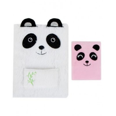 PANDA ПЛЮШЕН 3D ДНЕВНИК А5, 2в1. 443213, за момиче, бял, многоцветен 443213 PANDA ПЛЮШЕН 3D ДНЕВНИК А5, 2в1. 443213, за момиче, бял, многоцветен 443213