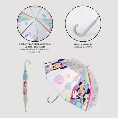Cerda Детски чадър MINNIE Bubble, Т 2400000717, момиче, многоцветен, прозрачен T 2400000717 Cerda Детски чадър MINNIE Bubble, Т 2400000717, момиче, многоцветен, прозрачен T 2400000717