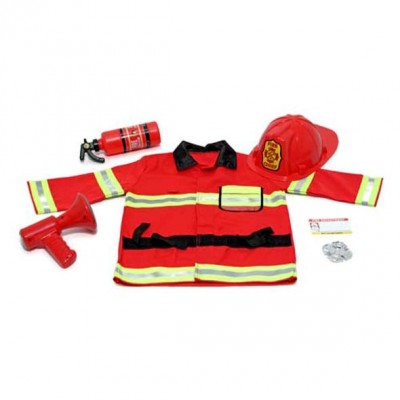 Melissa and Doug, Детски Костюм Пожарникар, R 14834, за момче, оранжев Melissa and Doug, Детски Костюм Пожарникар, R 14834, за момче, оранжев