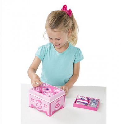 Декорирай своята кутия за бижута Melissa and Doug , R 18861, момиче, розова