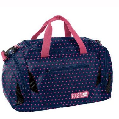 Спортен сак Paso, тъмно син на сърца, PPMW19-019, 27x45x23 PPMW19-019 Спортен сак Paso, тъмно син на сърца, PPMW19-019, 27x45x23 PPMW19-019