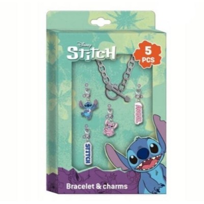 Disney, Гривна Stitch с 4 талисмана, 5 елемента, U ST00099, момиче U ST00099 Disney, Гривна Stitch с 4 талисмана, 5 елемента, U ST00099, момиче U ST00099